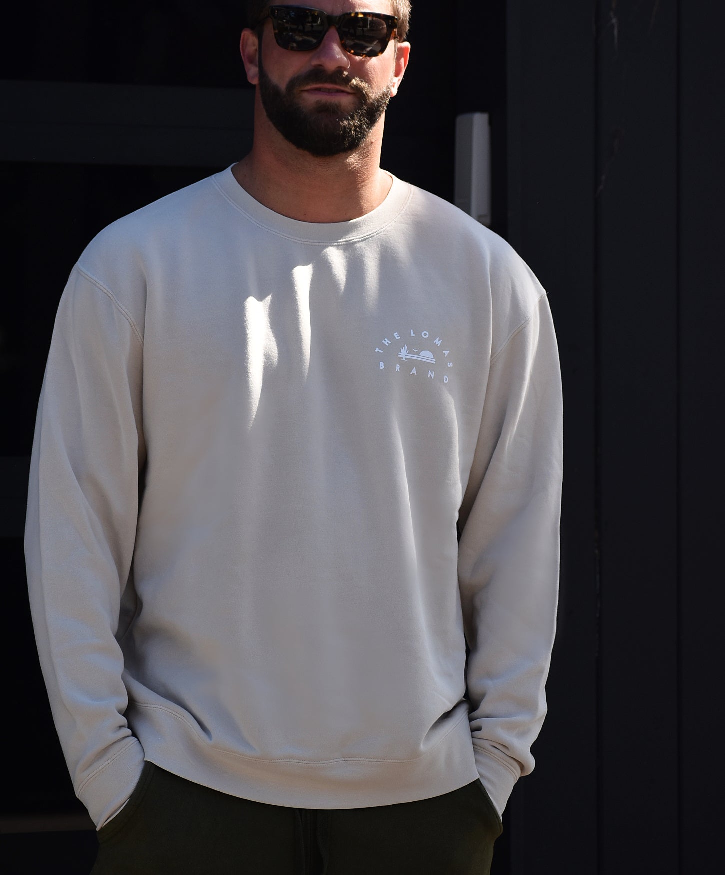 Beach Dyed Crewneck (Dusty Beige) | The Lomas Brand