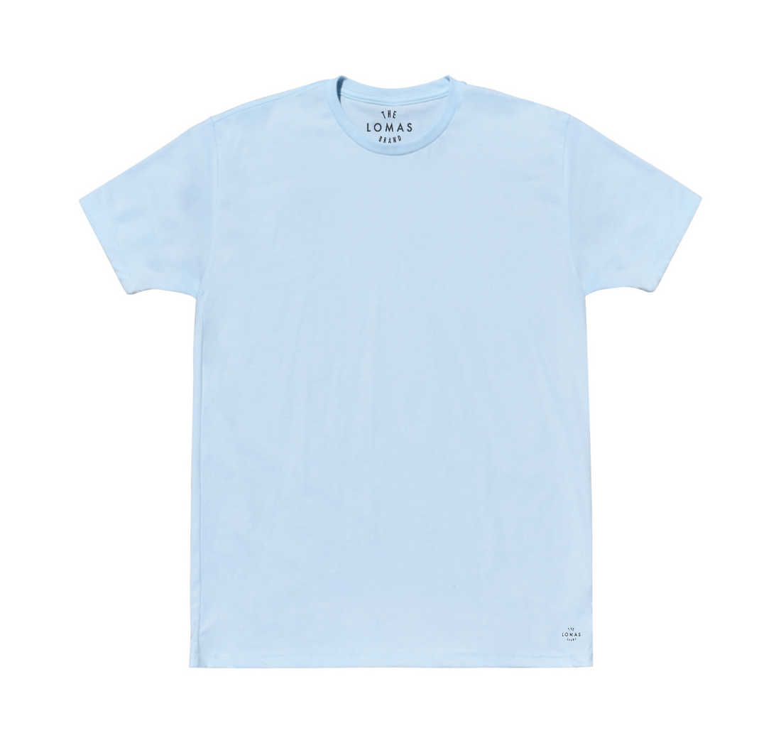 Plain hot sale blue tee
