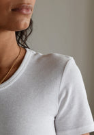 Easy Soft Rib Tee - White - The Lomas Brand